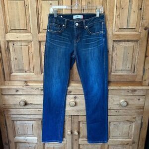 CAbi‎ 4 The Straight Dark Wash Jeans Denim Mid-Rise 30" Inseam Pockets